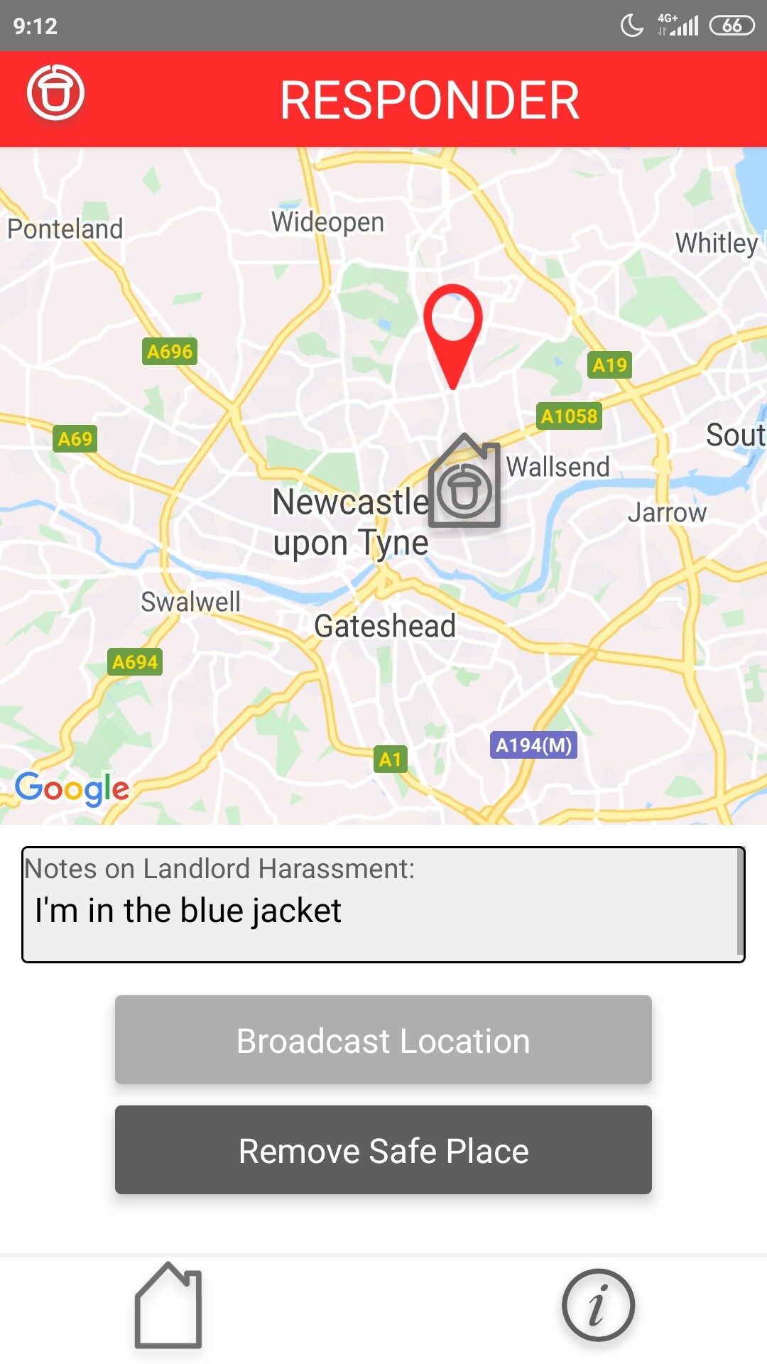 A screenshot of the app in action